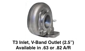 T3 Inlet, V-Band Outlet (2.5")